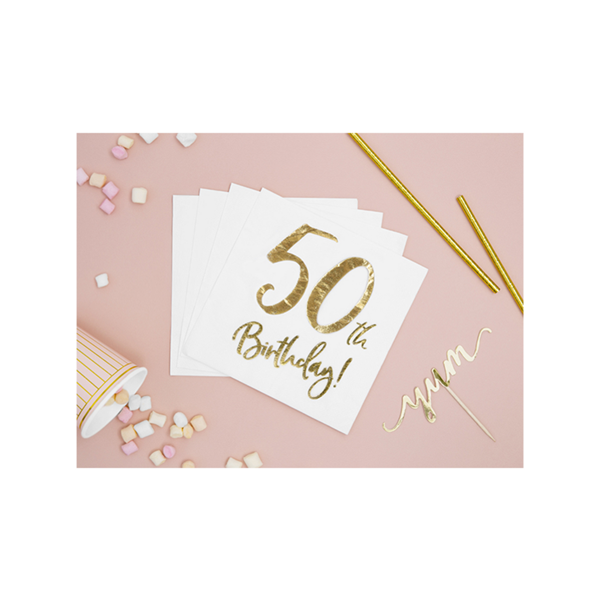20 Servietten Trend - 33cm - 50th Birthday