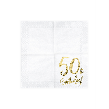 20 Servietten Trend - 33cm - 50th Birthday