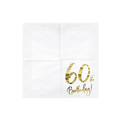 20 Servietten Trend - 33cm - 60th Birthday