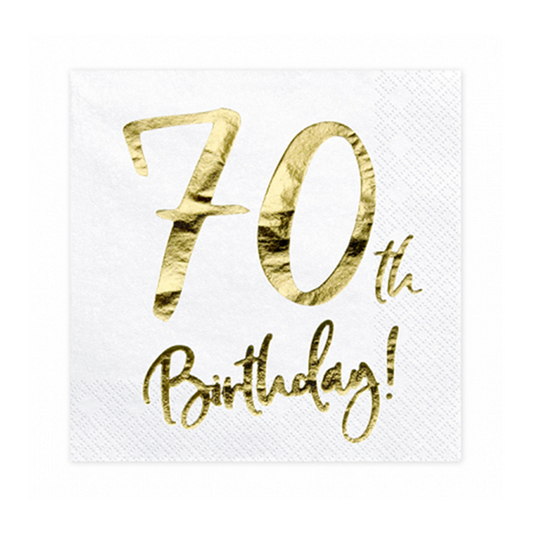 20 Servietten Trend - 33cm - 70th Birthday