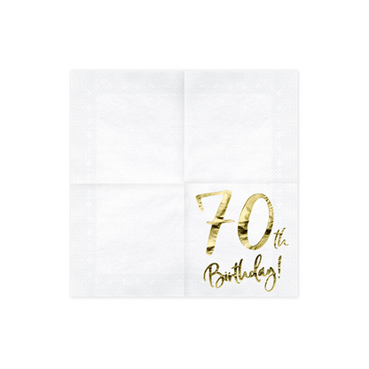 20 Servietten Trend - 33cm - 70th Birthday