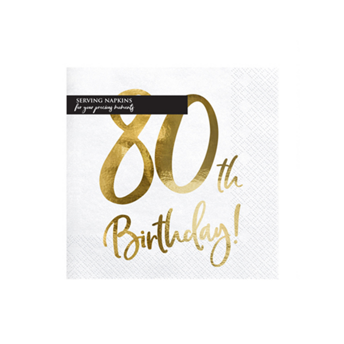 20 Servietten Trend - 33cm - 80th Birthday