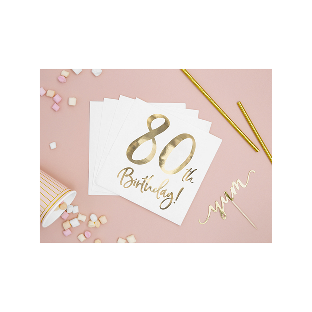 20 Servietten Trend - 33cm - 80th Birthday
