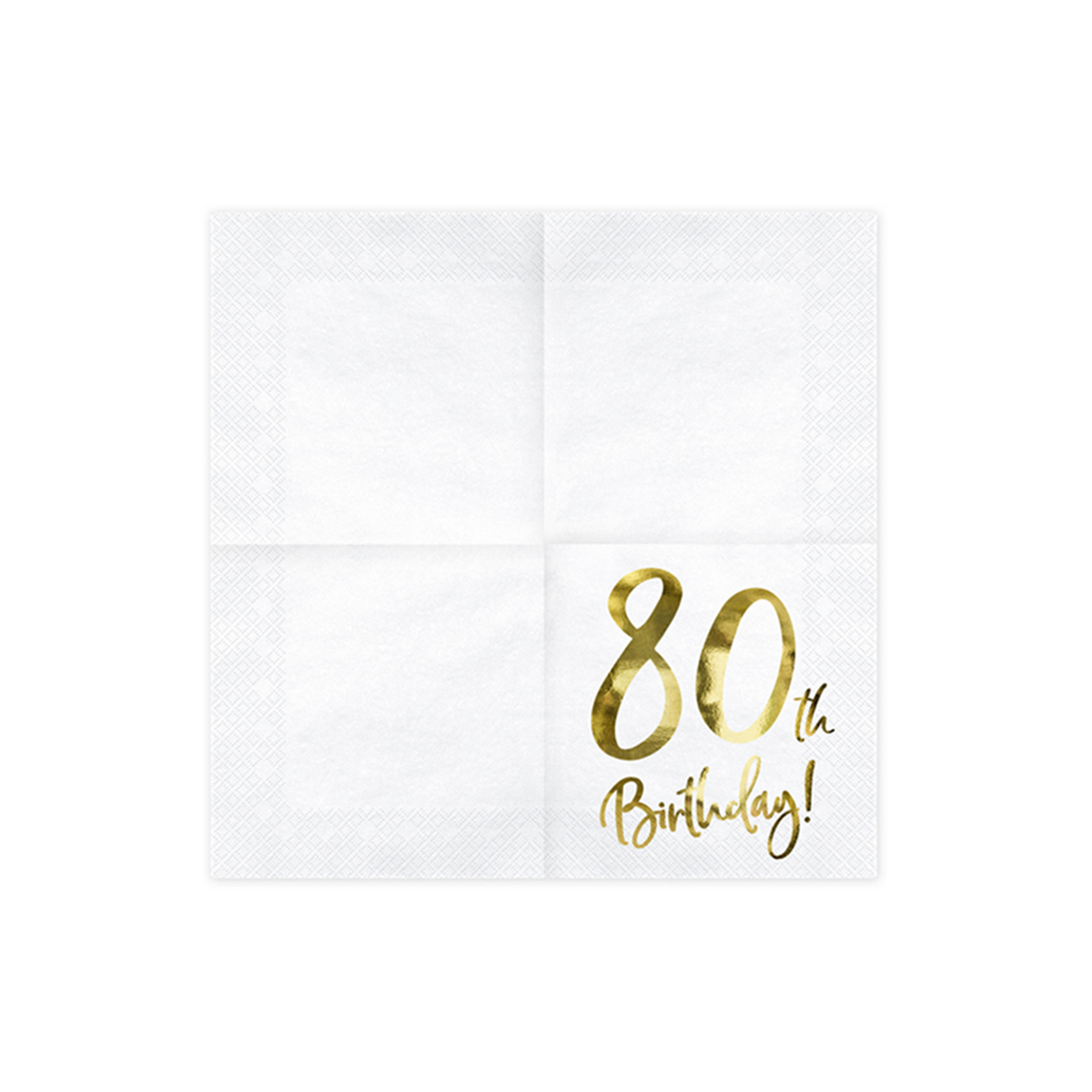 20 Servietten Trend - 33cm - 80th Birthday