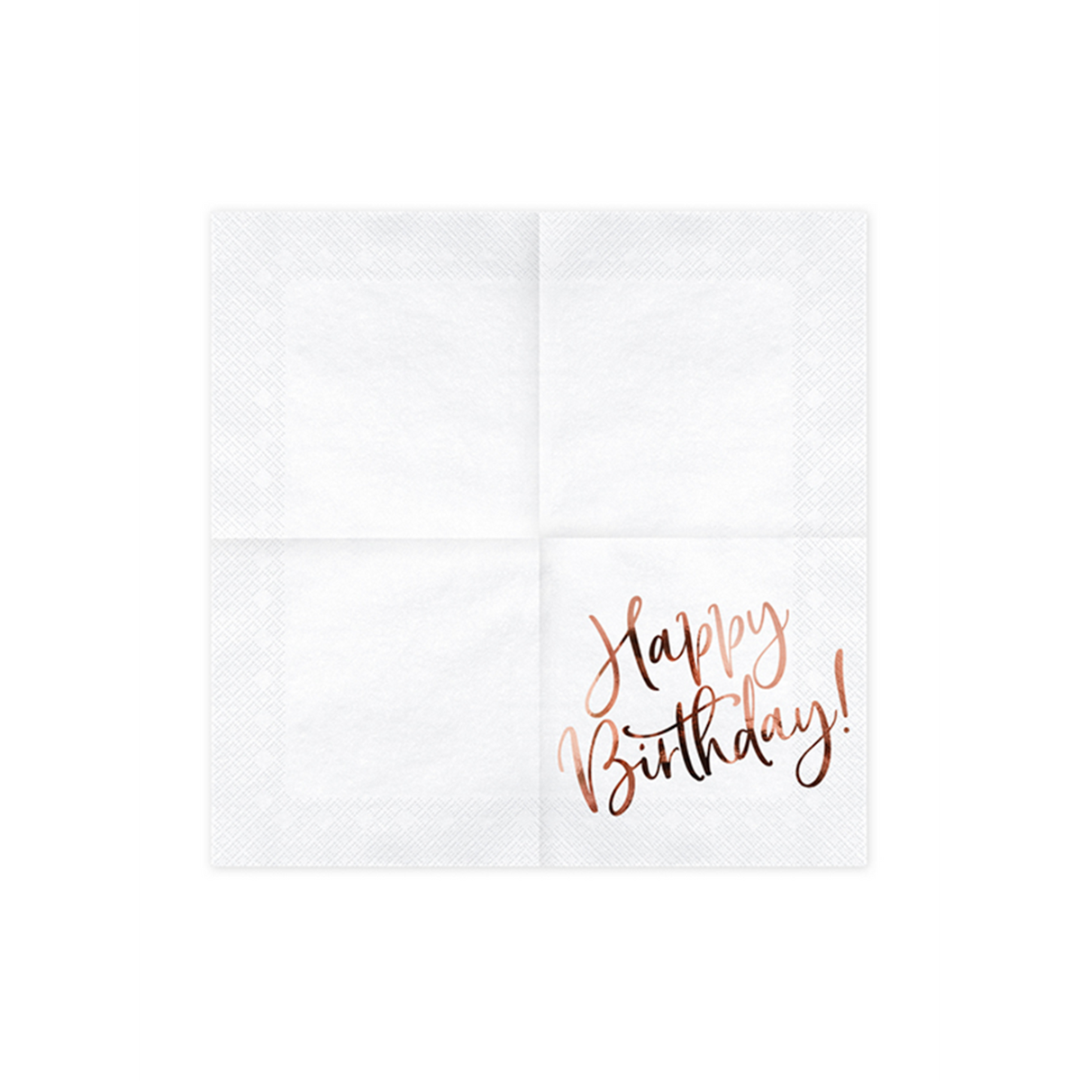 20 Servietten Trend - 33cm - Happy Birthday RoseGold