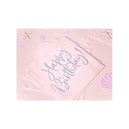 20 Servietten Trend - 33cm - Happy Birthday Shine