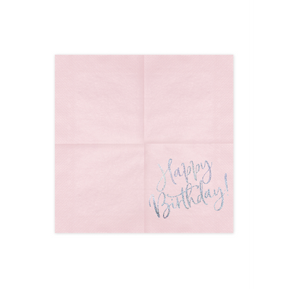 20 Servietten Trend - 33cm - Happy Birthday Shine