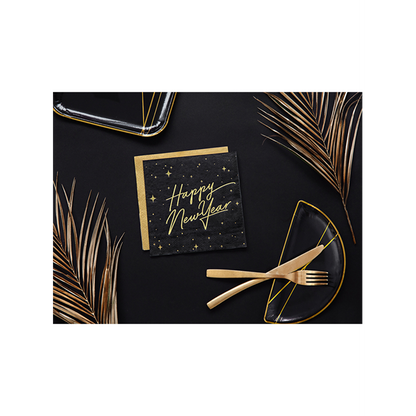 20 Servietten Trend - 33cm - Happy New Year Elegant