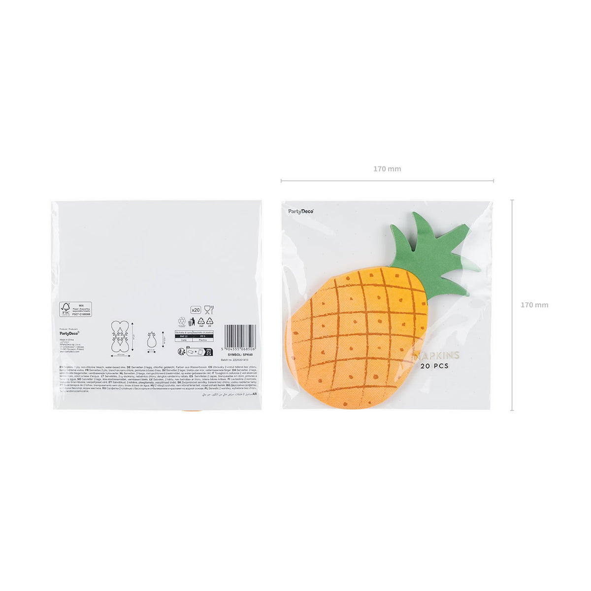 20 Servietten - Ananas