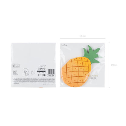 20 Servietten - Ananas