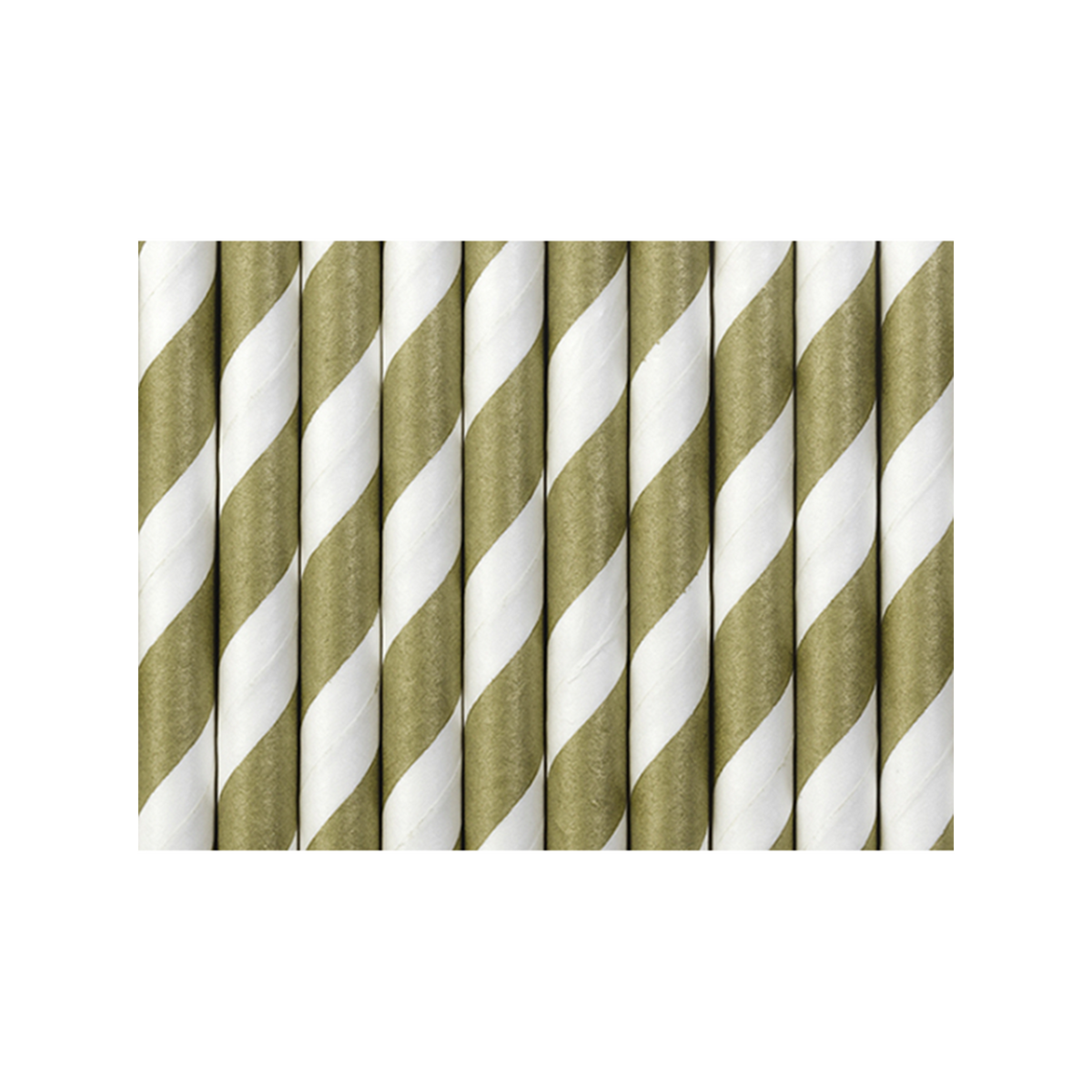 10 Papierstrohhalme - Mix - Gold