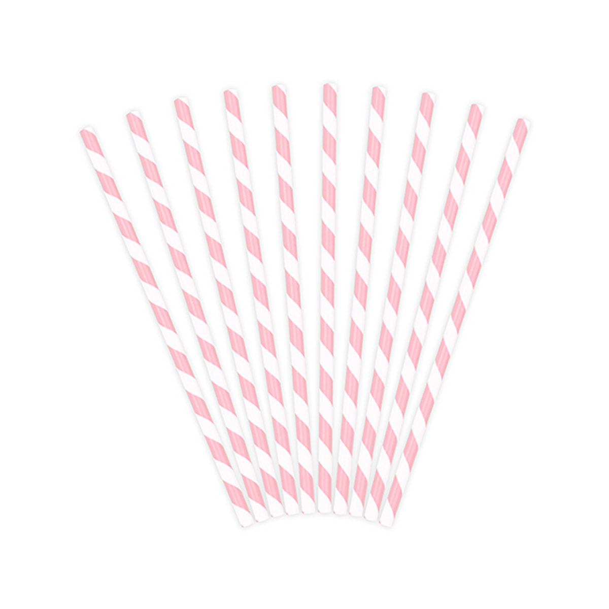 10 Papierstrohhalme - Mix - Rosa