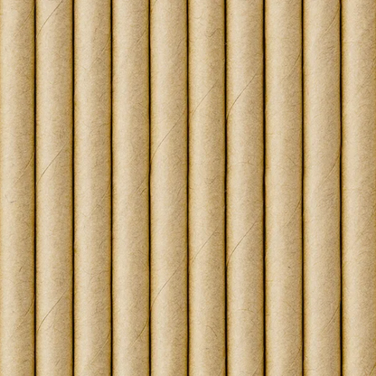 10 Papierstrohhalme - Kraftpapier