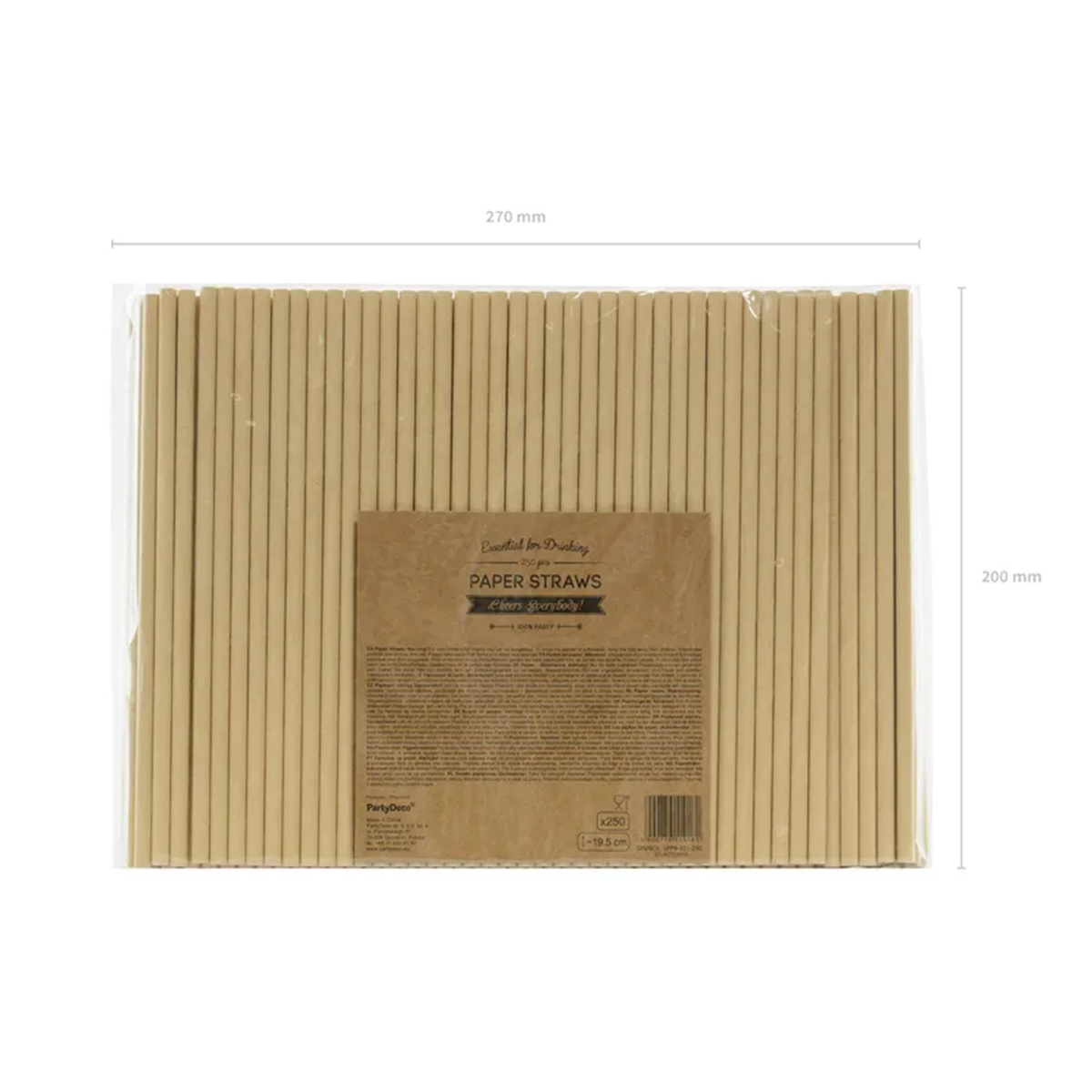10 Papierstrohhalme - Kraftpapier