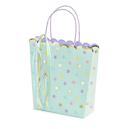 1 Geschenktüte - Sterne Light Blue