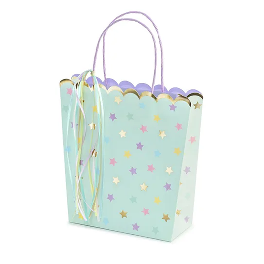 1 Geschenktüte - Sterne Light Blue