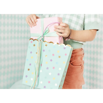 1 Geschenktüte - Sterne Light Blue