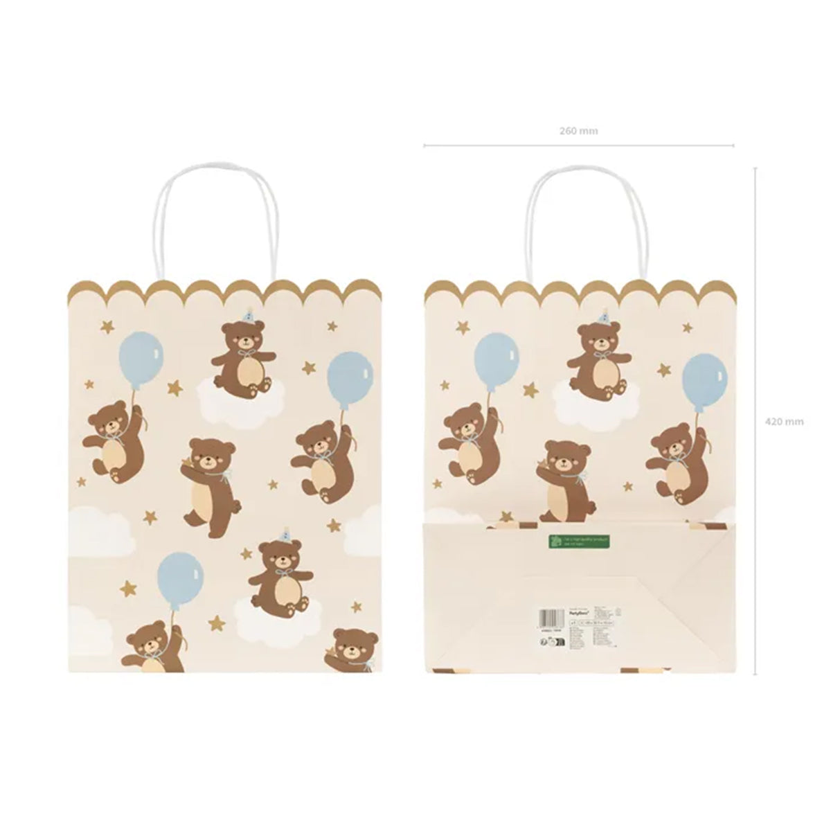 1 Geschenktüte - Teddybär Mix