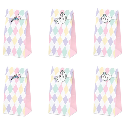 6 Treat Bags - Unicorn