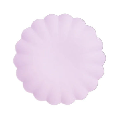 4 Plastikteller - Rüsche - Violet