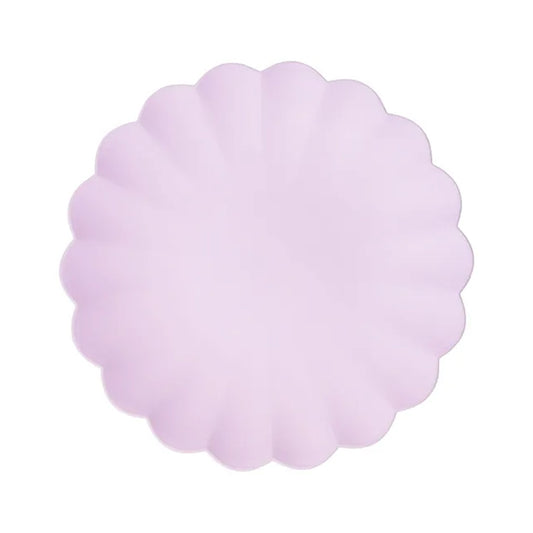 4 Plastikteller - Rüsche - Violet