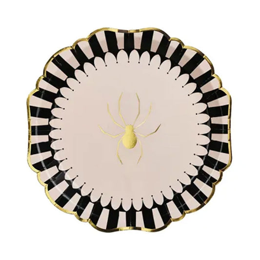 6 Pappteller - Spinnen - 23 cm