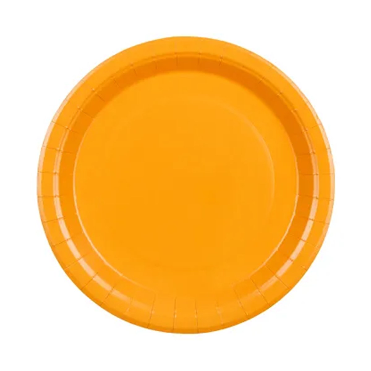 6 Pappteller - Hellorange  - 23cm