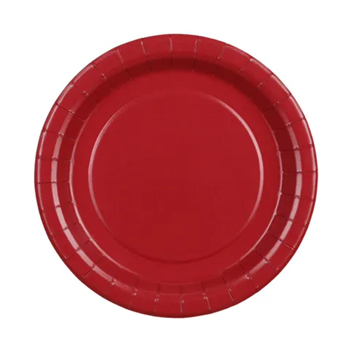 6 Pappteller - Dunkelrot - 23cm
