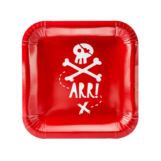 6 Pappteller Trend - Ø 20cm - Pirates Party