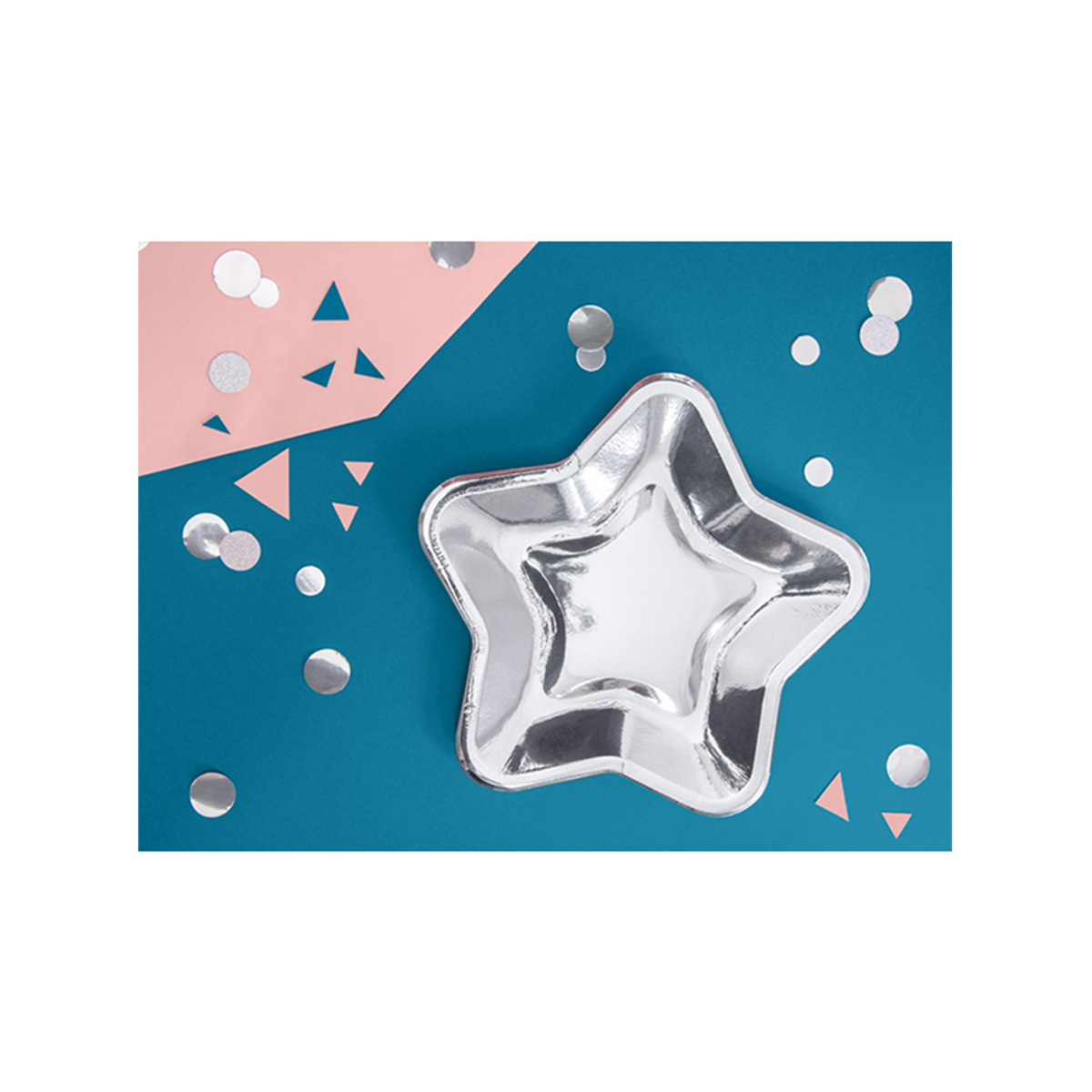 6 Pappteller Trend - Ø 23cm - Silver Star