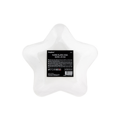 6 Pappteller Trend - Ø 23cm - Silver Star