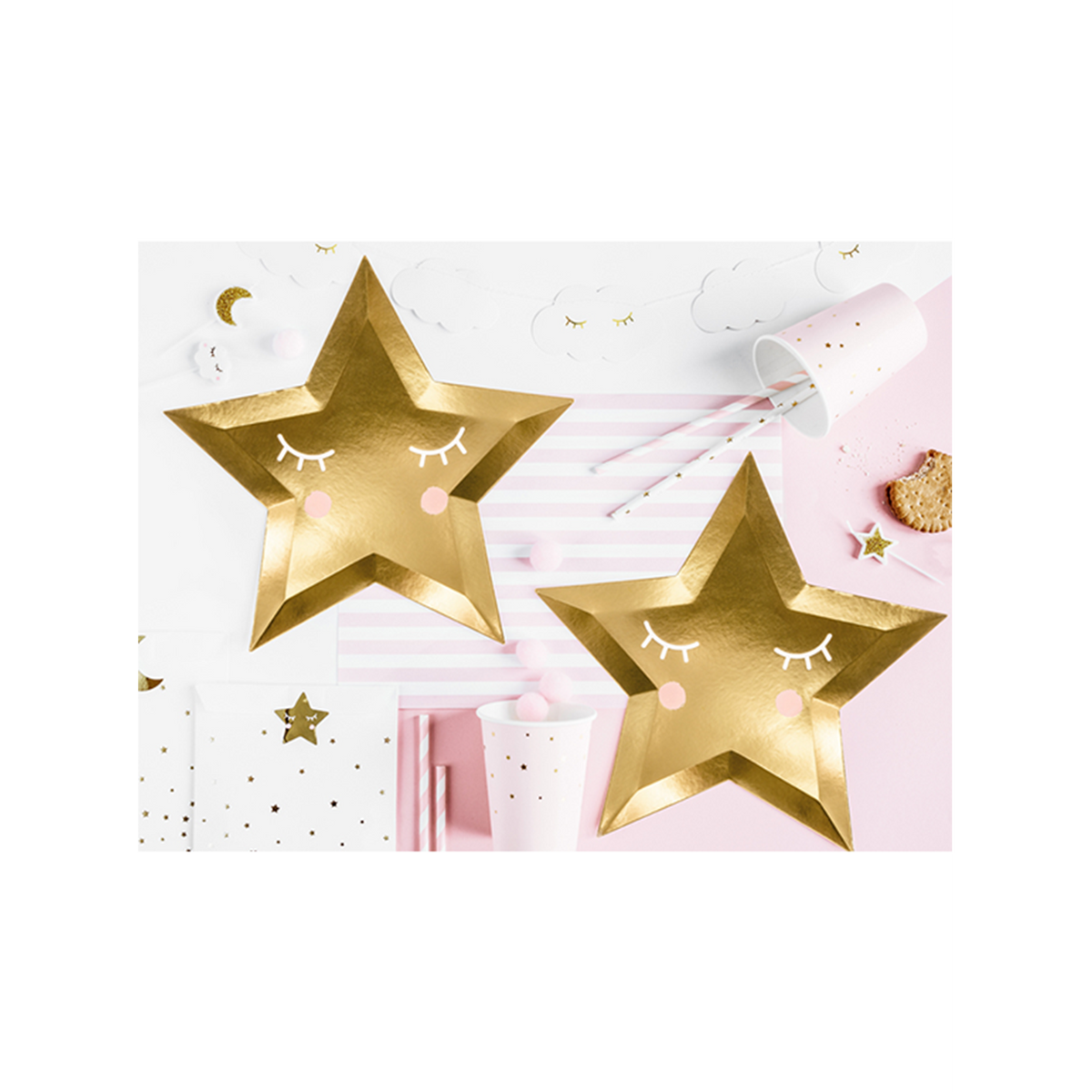 6 Pappteller Trend - Ø 27cm - Little Star