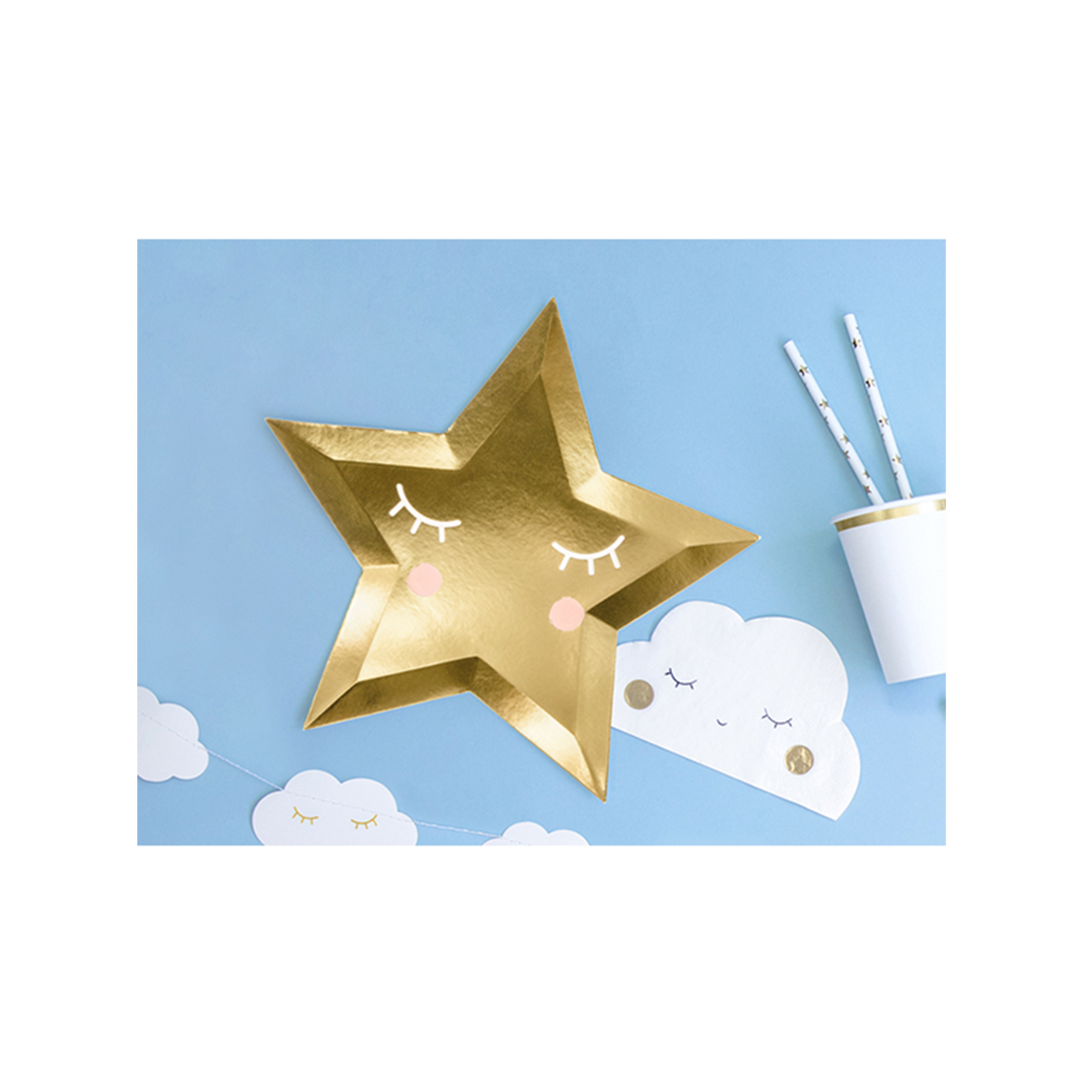 6 Pappteller Trend - Ø 27cm - Little Star