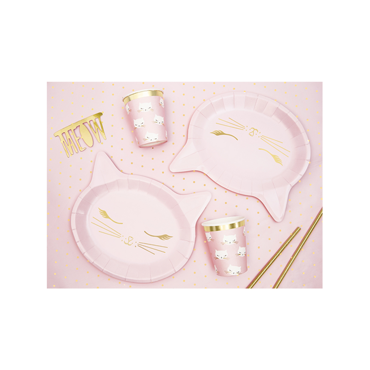 6 Pappteller Trend - Ø 22cm - Cat