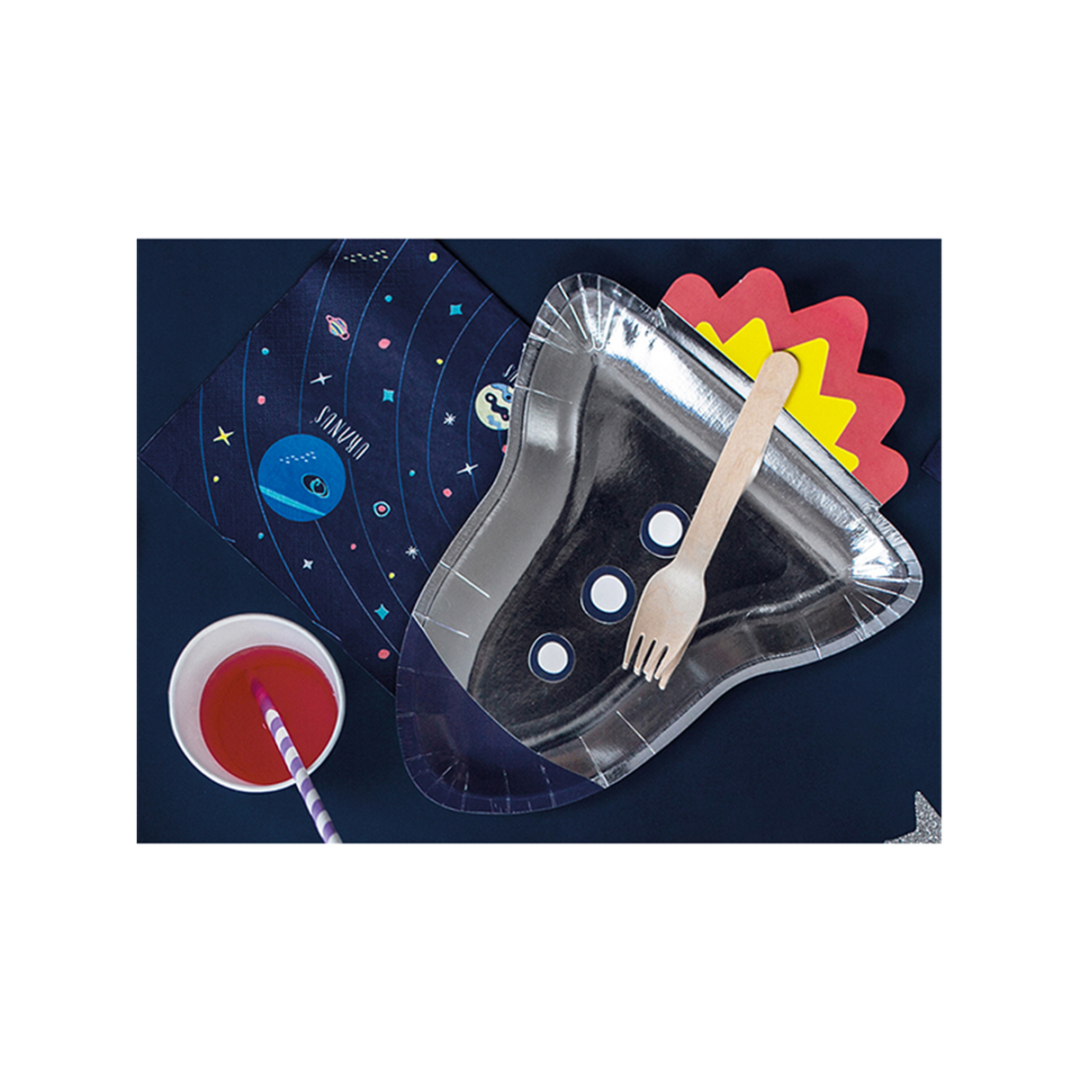 6 Pappteller Trend - Ø 30cm - Space Party