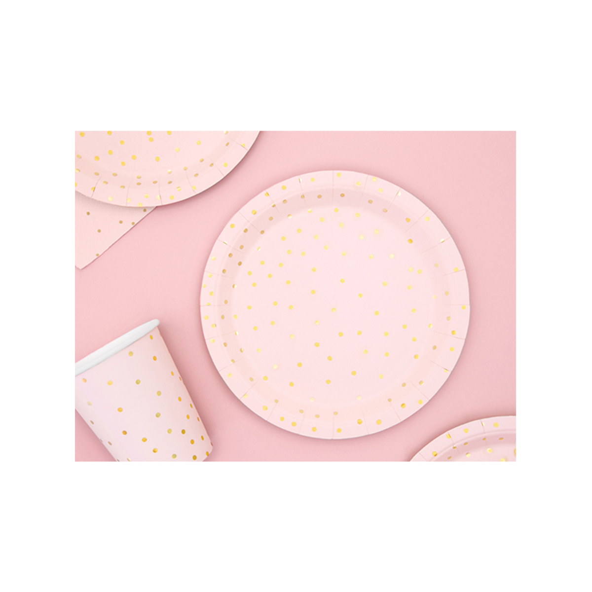 6 Pappteller Trend - Ø 18cm - Dots Rosa