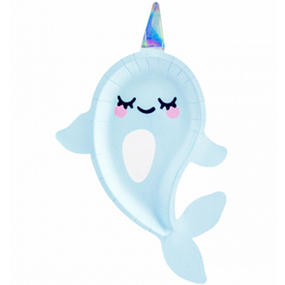 6 Pappteller Trend - Ø 29cm - Narwhal