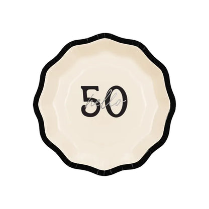 6 Pappteller - Ø 18cm - Hello 50