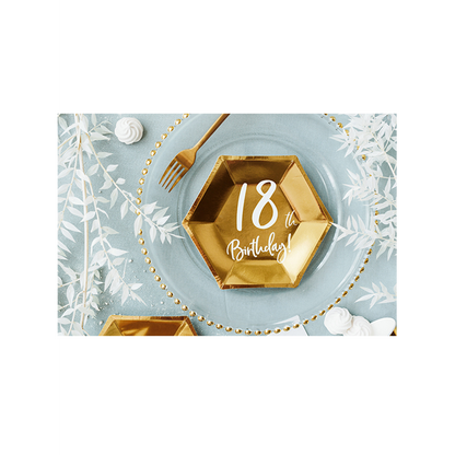 6 Pappteller Trend - Ø 20cm - 18th Birthday