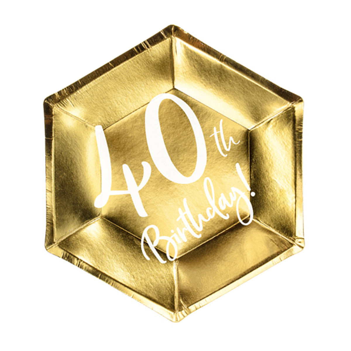 6 Pappteller Trend - Ø 20cm - 40th Birthday