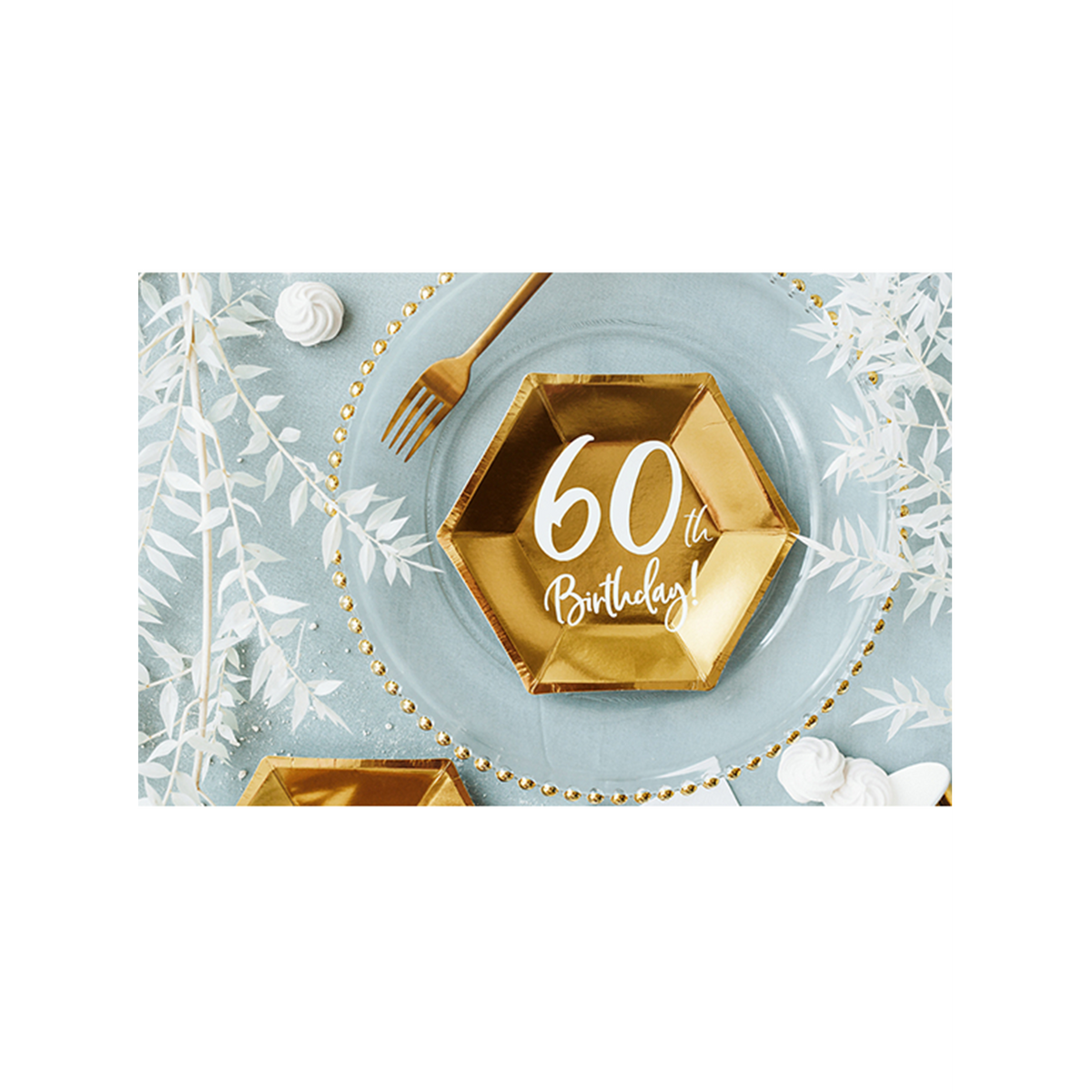 6 Pappteller Trend - Ø 20cm - 60th Birthday