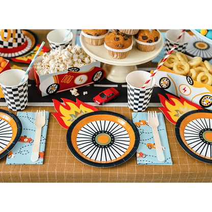 6 Pappteller - Ø 18cm - Racing Cars
