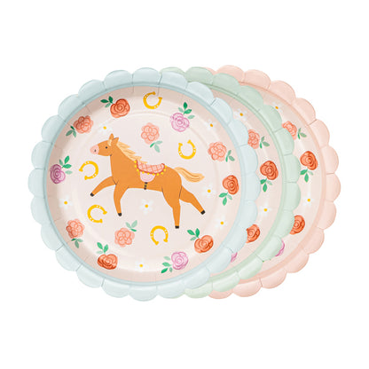 6 Pappteller - Ø 18cm - Horses