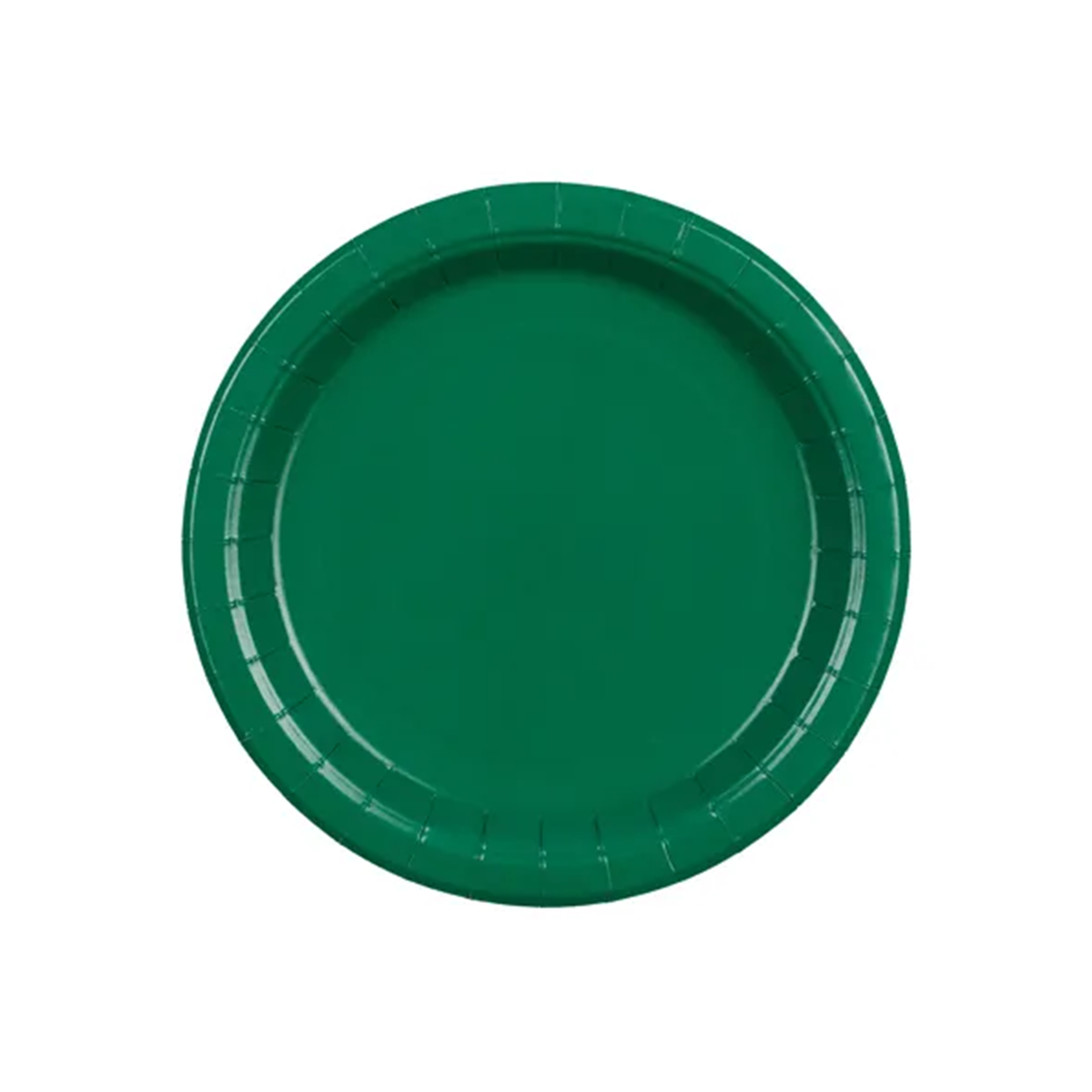 6 Pappteller - Dunkelgrün - 18cm