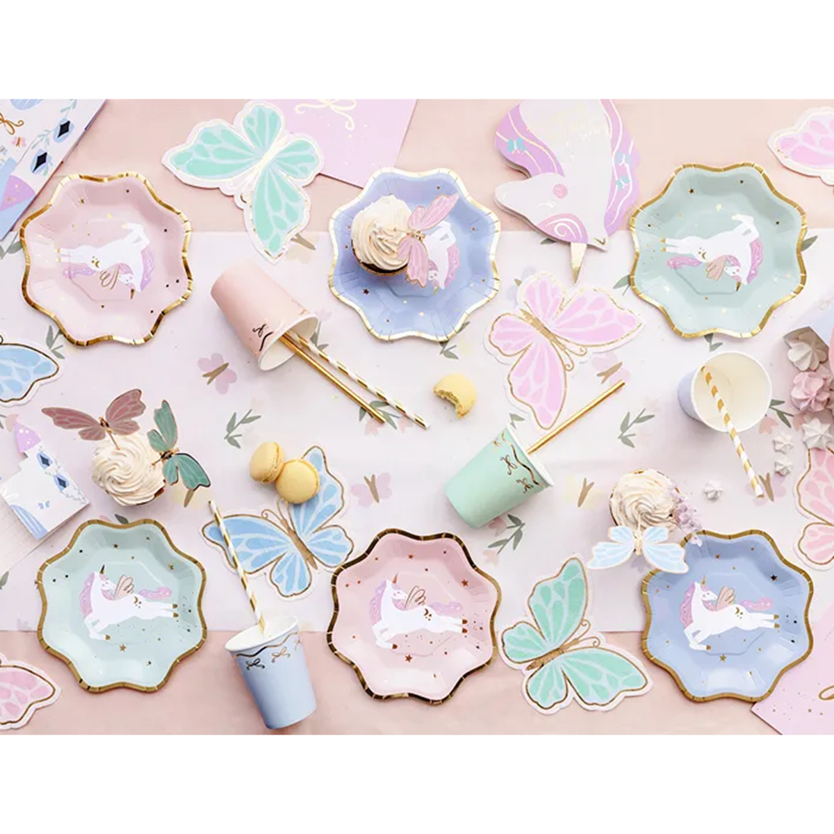 6 Pappteller Trend - Ø 18cm - Unicorn