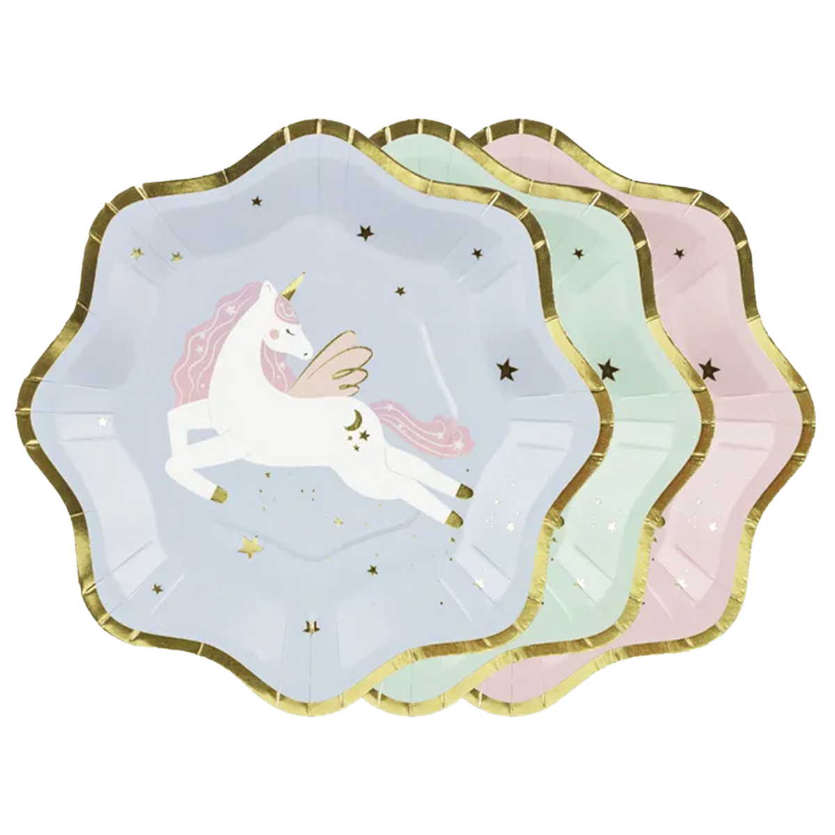 6 Pappteller Trend - Ø 18cm - Unicorn