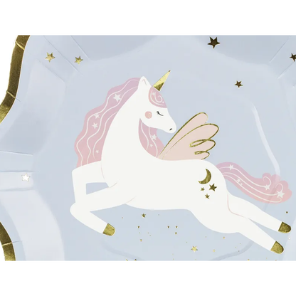 6 Pappteller Trend - Ø 18cm - Unicorn