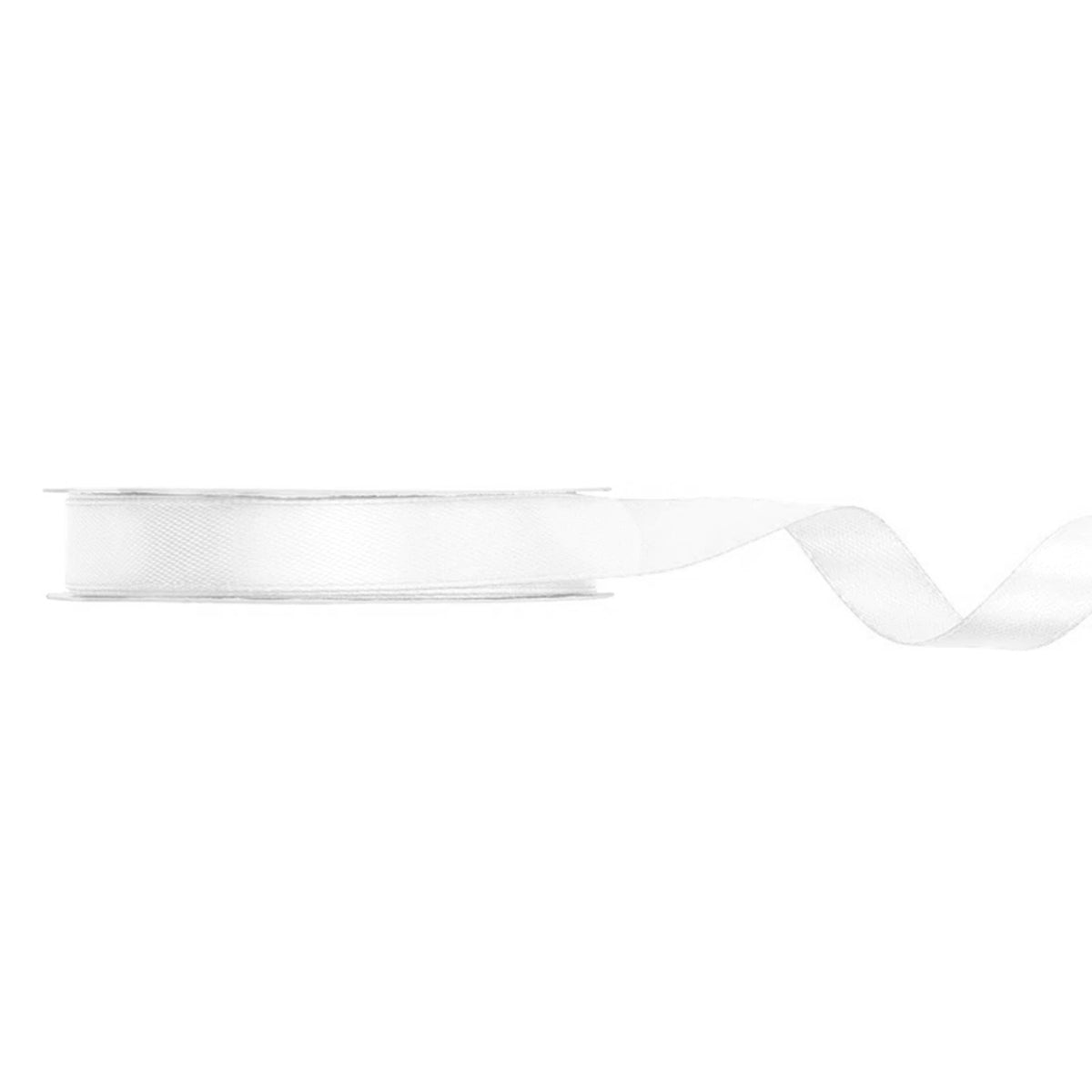 1 Ballonband - Satin - 12mm - Weiß
