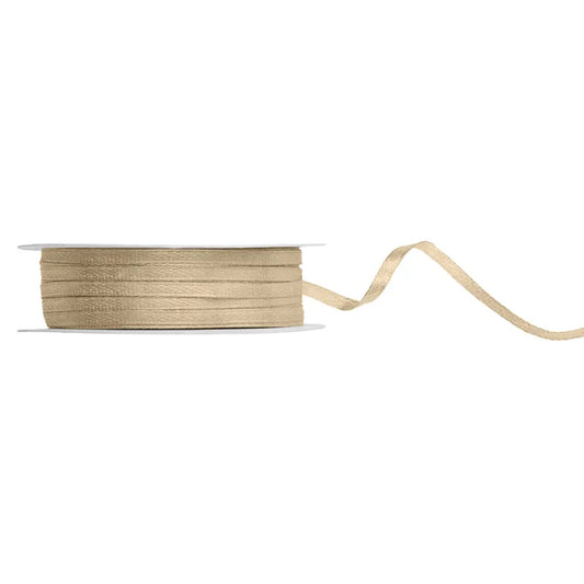 1 Ballonband - Satin - Kalt Gold - 3mm