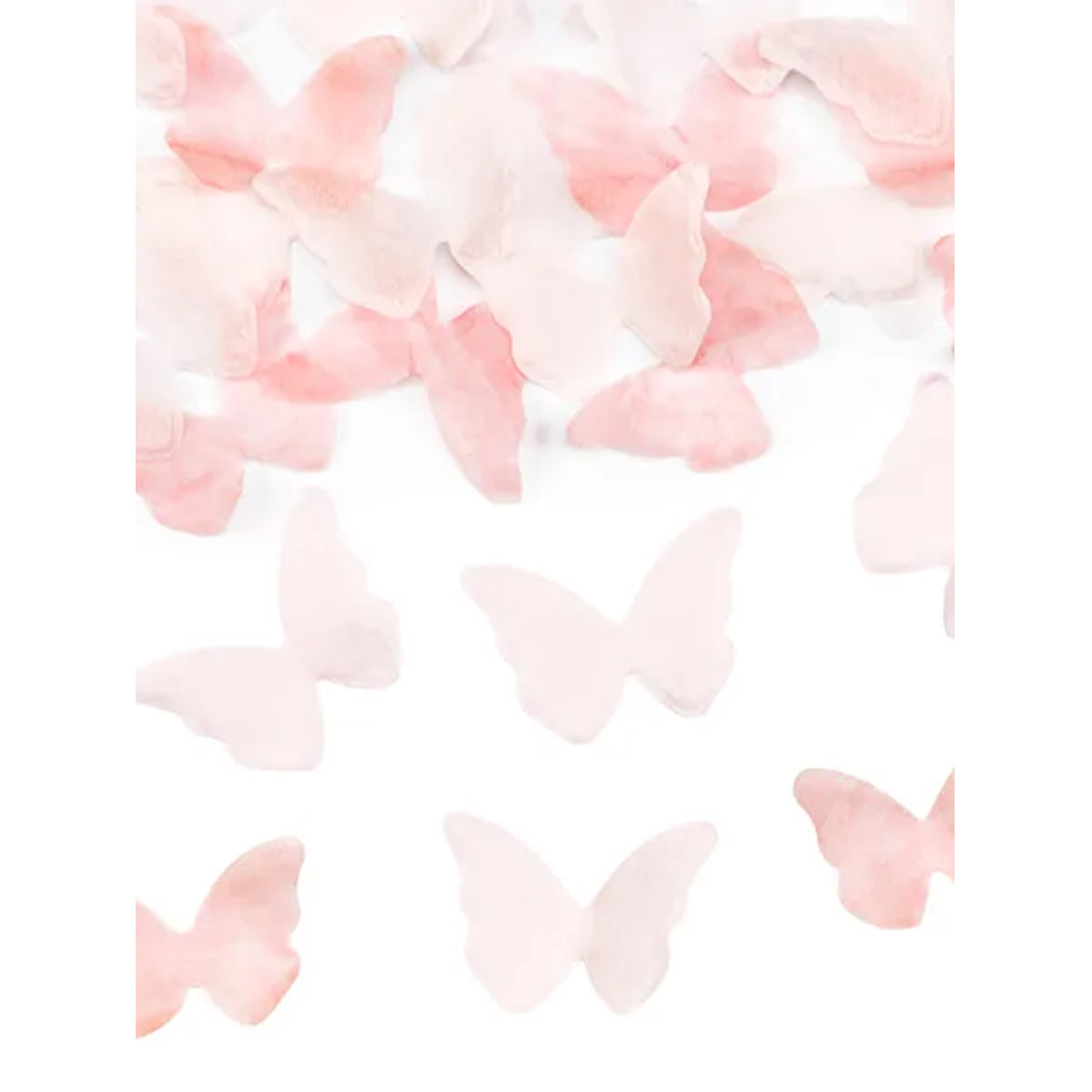 1 Konfettikanone - 20cm - Rosa Schmetterlinge